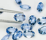 Набор из 16 аквамаринов 6,89 карат 