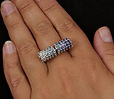 Кольцо от "Koesia" с бриллиантами, иолитами, танзанитами и топазами Золото