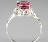 Изящное кольцо с розовым турмалином Серебро 925