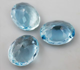 Набор из трех аквамаринов 4,45 карат 