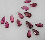 Набор из 34 розовых и рубеллитов турмалинов 10,55 карат 