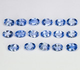 Набор из 17 аквамаринов 7,19 карат 