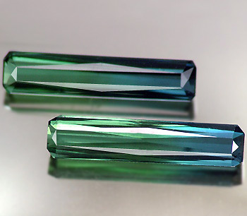 Пара полихромных турмалинов 2,05 карат