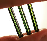 Набор из 3 зеленых турмалинов 12,65 карат 