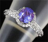 Кольцо с сапфиром и бриллиантами Золото