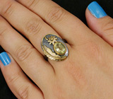 Оригинальное кольцо с цитрином Серебро 925
