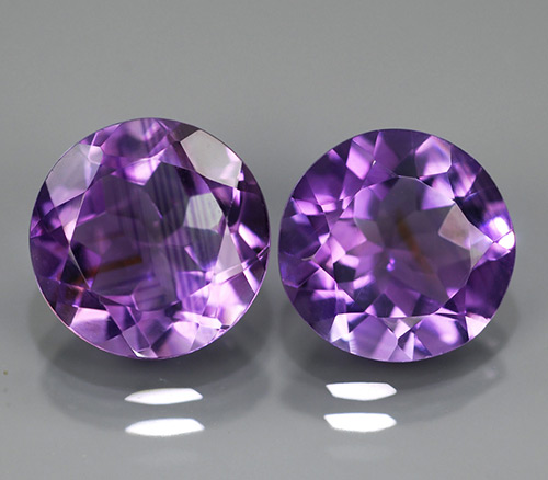 Пара уругвайских аметистов 6,27 карат
