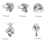 Спецпредложение от мастерской! Набор из 3 разноцветных турмалинов 2,15 карат + дизайн 