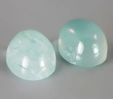 Пара пастельных аквамаринов 16,88 карат 