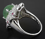 Кольцо с пренитом, пурпурными сапфирами и бесцветными топазами Серебро 925