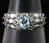 Стильное кольцо с аквамарином 0,24 карат Серебро 925