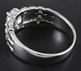 Стильное кольцо с аквамарином 0,24 карат Серебро 925