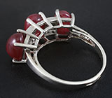 Кольцо cо звездчатыми сапфирами и золотистыми цитринами Серебро 925