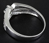 Прелестное кольцо с зеленым сапфиром 0,48 карат Серебро 925