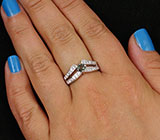 Прелестное кольцо с зеленым сапфиром 0,48 карат Серебро 925