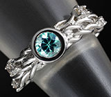 Кольцо с голубым цирконом 0,52 карат Серебро 925