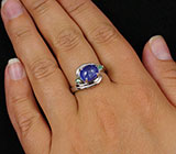 Кольцо с кабошоном танзанита 3,26 карат Серебро 925