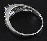 Кольцо с превосходным синим сапфиром 0,26 карат Серебро 925