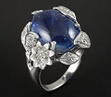 Кольцо c крупным кабошоном кианита Серебро 925