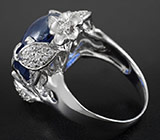 Кольцо c крупным кабошоном кианита Серебро 925