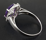 Изящное кольцо c аметистом 3,65 карат Серебро 925