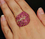 Роскошное кольцо с пурпурными сапфирами Серебро 925
