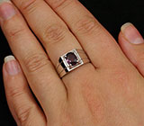 Кольцо с пурпурно-розовой шпинелью 1,17 карат Серебро 925