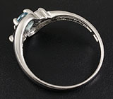 Изящное кольцо с голубым цирконом 0,36 карат Серебро 925