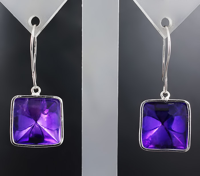 Серьги с аметистами 13,2 карат