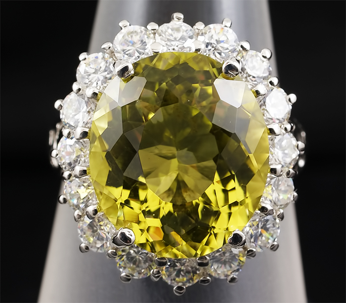 Кольцо с лимонным цитрином 6,7 карат