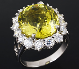 Кольцо с лимонным цитрином 6,7 карат Серебро 925
