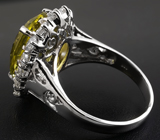 Кольцо с лимонным цитрином 6,7 карат Серебро 925