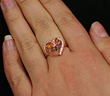Изысканное кольцо с разноцветными турмалинами Серебро 925