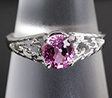 Кольцо с розовой шпинелью 0,72 карат Серебро 925