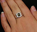 Кольцо с зеленым турмалином 0,81 карат
