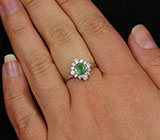 Изящное кольцо с изумрудом 0,36 карат Серебро 925