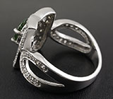 Оригинальное кольцо с зеленым апатитом 1,3 карат Серебро 925