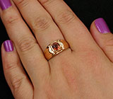 Кольцо с золотисто-оранжевым турмалином 0,36 карат Серебро 925