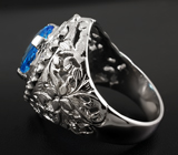 Оригинальное кольцо с голубым топазом 4,75 карат Серебро 925