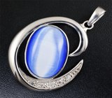 Эффектный серебряный комплект с дихроидным стеклом