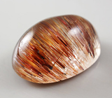 Крупный рутиловый кварц с эффектом кошачьего глаза 30,24 карат 