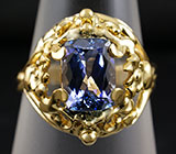 Кольцо с полихромным танзанитом