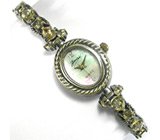 Часы с браслетом, инкрустированным цитринами Серебро 925