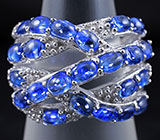 Замечательное кольцо с кианитами Серебро 925