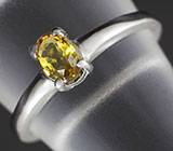 Изящное кольцо с желтым сапфиром 0,25 карат Серебро 925