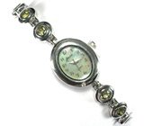 Часы с браслетом, инкрустированным цитринами Серебро 925