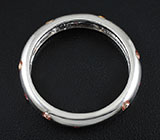 Прелестное кольцо с разноцветными сапфирами 0,32 карат Серебро 925