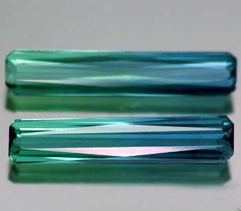 Пара полихромных турмалинов 2,45 карат