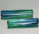 Пара полихромных турмалинов 2,45 карат 