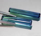 Пара полихромных турмалинов 2,45 карат 